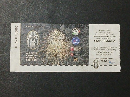 Siena reggina biglietto ticket - siena,
