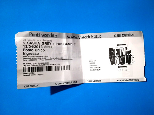 Biglietto concerto sasha grey - concerto,