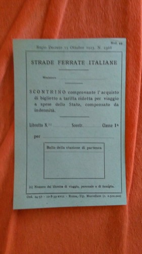 Biglietto ferrovie strade - ferrovie,