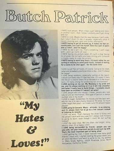 1972 attore butch patrick - 1972, i
