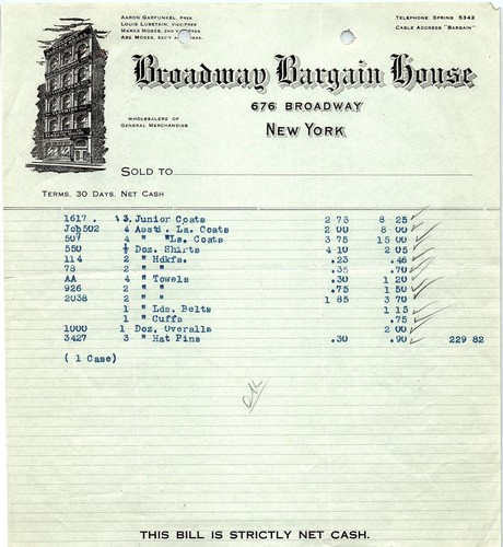 Vintage broadway bargain house - vintage,