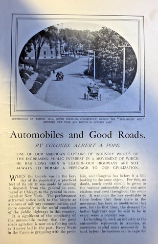 Autostrada pubblica 1903 - , e