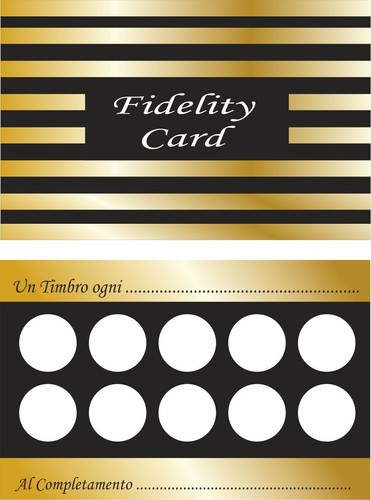 Biglietti tessere fedeltà - biglietti,