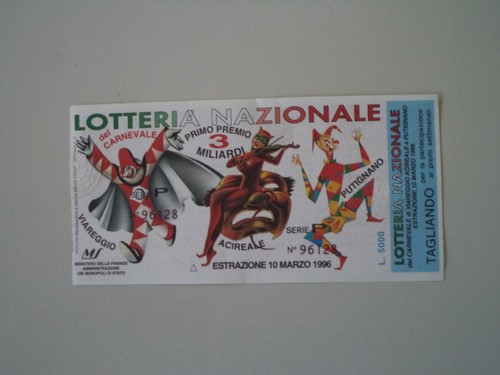 Biglietto della lotteria - -,