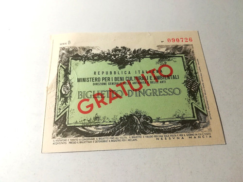 Biglietto ingresso - biglietto, da