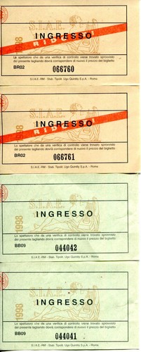 Biglietti ingresso del 1998 - 4,