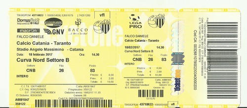 Biglietto stadio calcio - calcio, serie