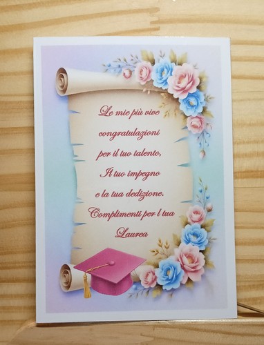 Laurea femmina biglietto - 🌸,