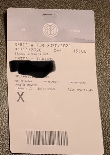 Pass inter torino 2020 - pass,
