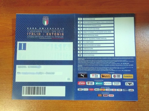 Biglietto pass calcio ingresso - calcio,