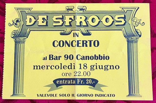 Sfroos ticket manicomi - sfroos-,