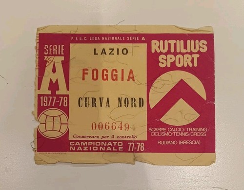 Ticket biglietto calcio