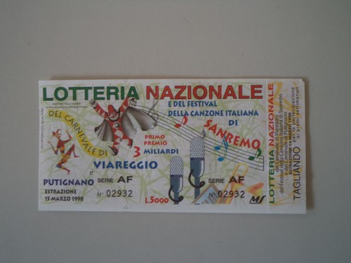 Biglietto della lotteria - della,