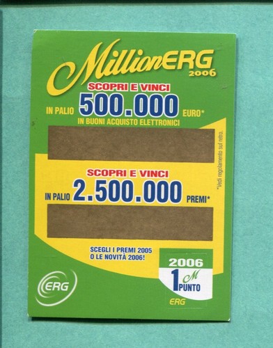 Biglietto million erg 2006 - biglietto,