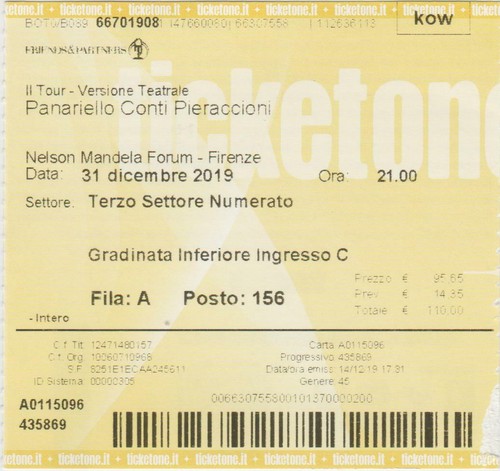 Biglietto spettacolo