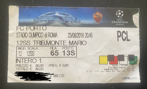 Biglietto stadio ticket roma - biglietto,