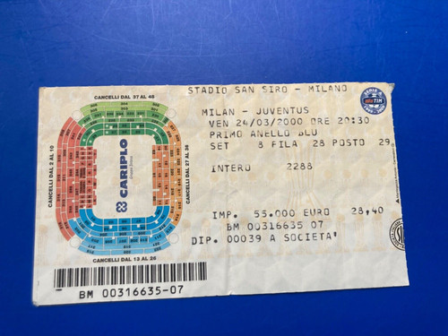 Biglietto ticket partita - ticket,