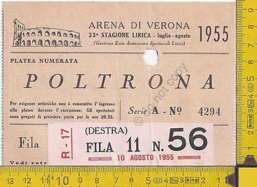 Biglietto ticket arena - ticket, di