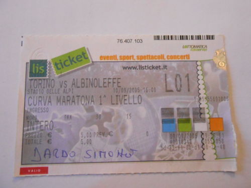 Biglietto stadio torino - -,