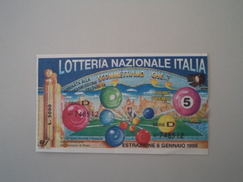 Biglietto della lotteria - -,