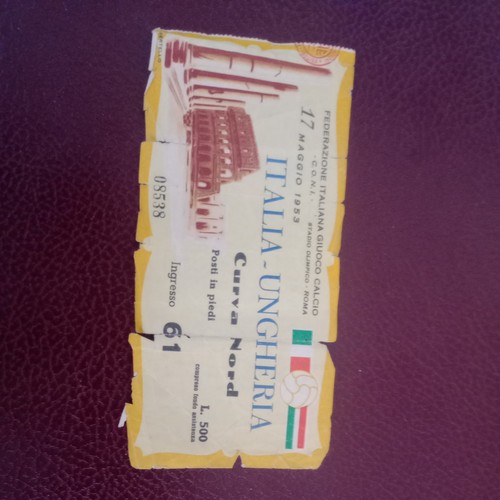 Italia ungheria 1953 - 1953, biglietto