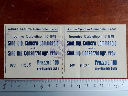 Biglietto calcistico 1948 - biglietto,