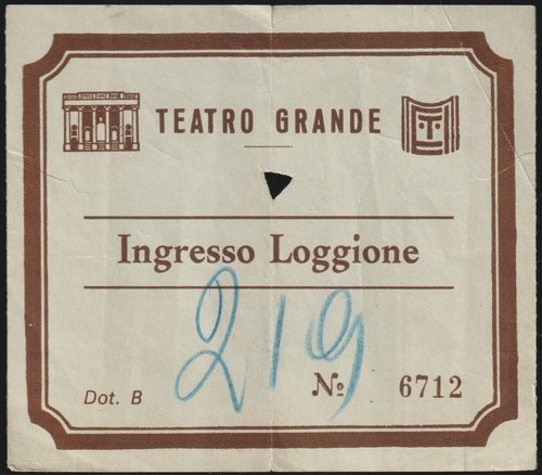 Biglietto teatro grande - biglietto,