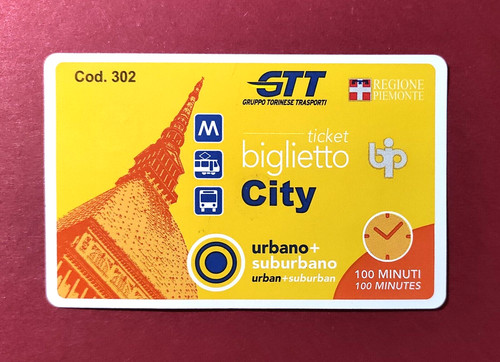 Biglietto ticket gtt torino - ticket,