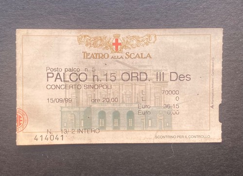 Biglietto ticket teatro alla - biglietto,